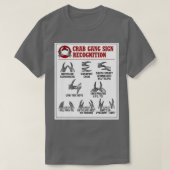 Crab Gang Signs Chart T-shirt (Design voorkant)