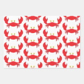 Crab Gingham Stippen Gift Wrap Sheets Inpakpapier Vel (Voorkant 2)