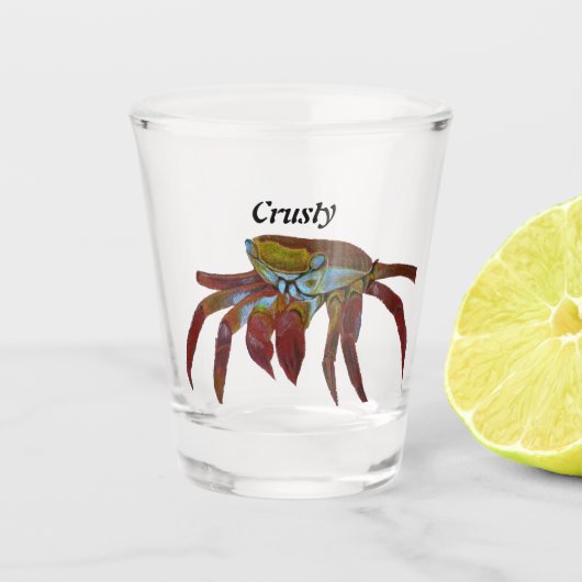 Crab Glass Shot Glas (Voorkant)