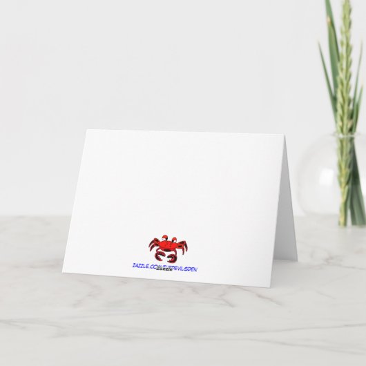 Crab Happy 40th Birthday Kaart (Achterkant)