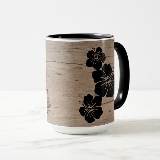 Crab & Hibiscus Mok 15oz (Voorkant rechts)