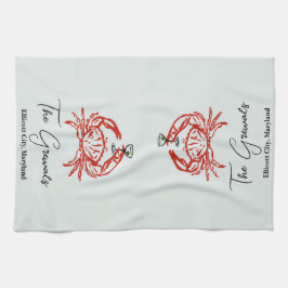 Crab housewarming cadeau theedoek