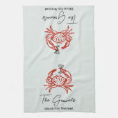 Crab housewarming cadeau theedoek (Verticaal)