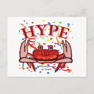 Crab Hype, MeWarriorWoman op Twitch Briefkaart