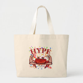 Crab Hype, MeWarriorWoman op Twitch Grote Tote Bag