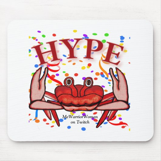Crab Hype, MeWarriorWoman op Twitch Muismat (Voorkant)