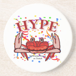 Crab Hype, MeWarriorWoman op Twitch Zandsteen Onderzetter