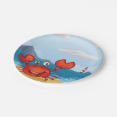 Crab in de Seashore Papieren Bordje (Gekanteld)