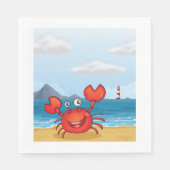 Crab in de Seashore Servet (Voorkant)