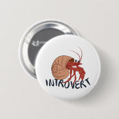 Crab Introvert Ronde Button 5,7 Cm (Voorkant /achterkant)