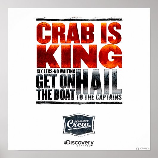 Crab is King Poster (Voorkant)