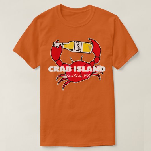 Crab Island Destin FL Party Sandbar Souvenir T-shirt (Design voorkant)