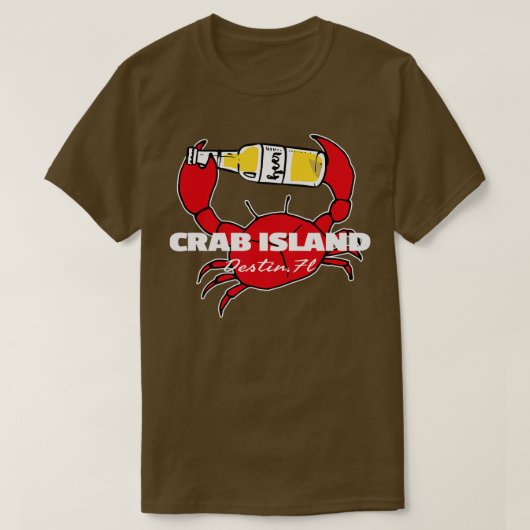 Crab Island Destin FL Party Sandbar Souvenir T-shirt (Design voorkant)