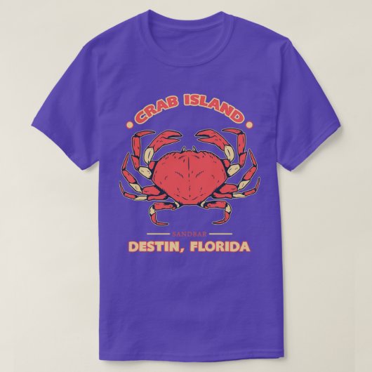 Crab Island Destin Souvenir Classic TShirt (Design voorkant)