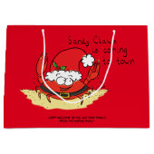Crab Kerstbeach Tropical Funny Groot Cadeauzakje (Voorkant)