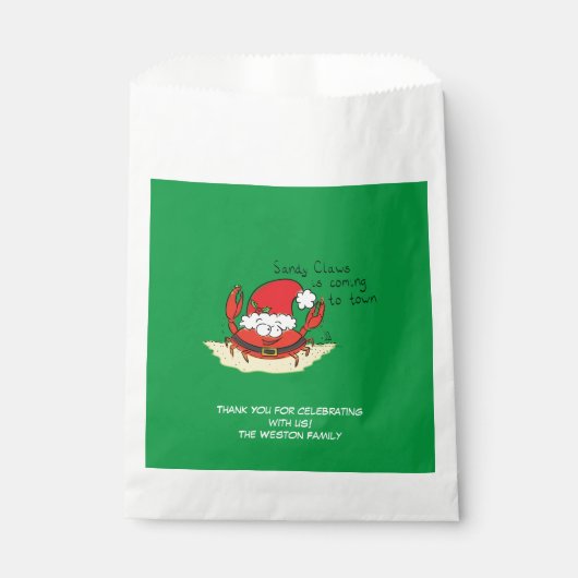 Crab Kersttropical Funny Bedankzakje (Voorkant)