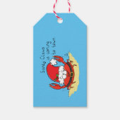 Crab Kersttropical Funny Cadeaulabel (Voorkant)