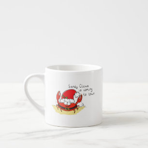 Crab Kersttropical Funny Espresso Kop