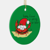 Crab Kersttropical Funny Keramisch Ornament (Rechts)
