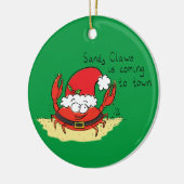 Crab Kersttropical Funny Keramisch Ornament (Links)