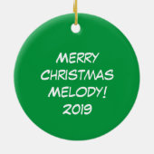 Crab Kersttropical Funny Keramisch Ornament (Achterkant)