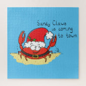 Crab Kersttropical Funny Legpuzzel (Verticaal)