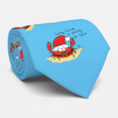 Crab Kersttropical Funny Stropdas (Opgerold)