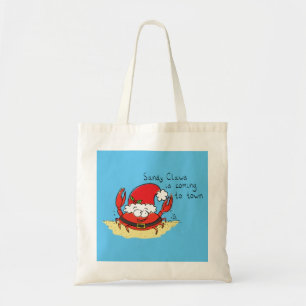 Crab Kersttropical Funny Tote Bag