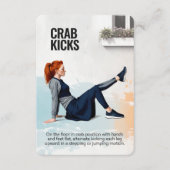 Crab Kicks Fitness Card with Blue Backing Save The Date (Voorkant)