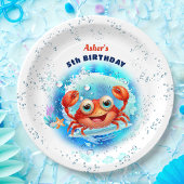 Crab Kids Verjaardag Zwembad Party Boy Zomer Papieren Bordje