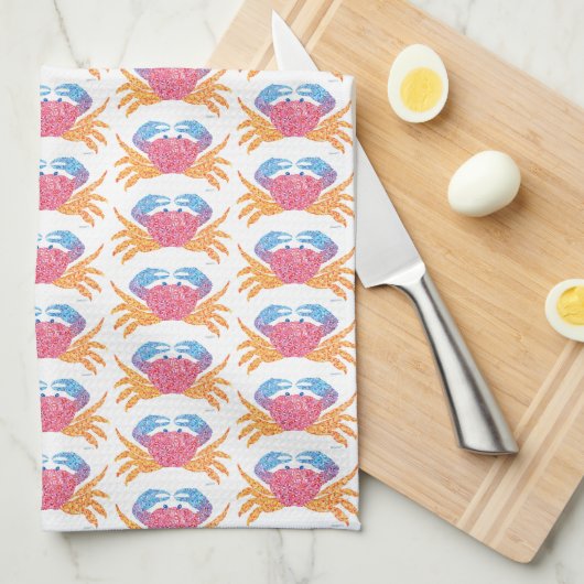 Crab Kitchen Towel Theedoek (Quarter Fold)