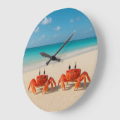 Crab Life - Twin Crabs ronde wandklok (Hoek)