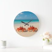 Crab Life - Twin Crabs ronde wandklok (Huis)