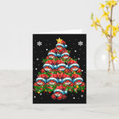 Crab Lighting Xmas Holiday Santa Crab Christmas Tr Kaart (Gele Bloem)