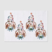 Crab Lobster kerstboom Zee Holiday Tissuepapier (Voorkant)