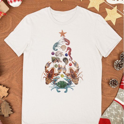 Crab Lobster met kerstboomkreeften T-shirt