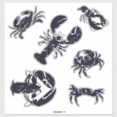 Crab Lobster Seafood Sticker (Vel)