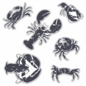 Crab Lobster Seafood Sticker (Voorkant)