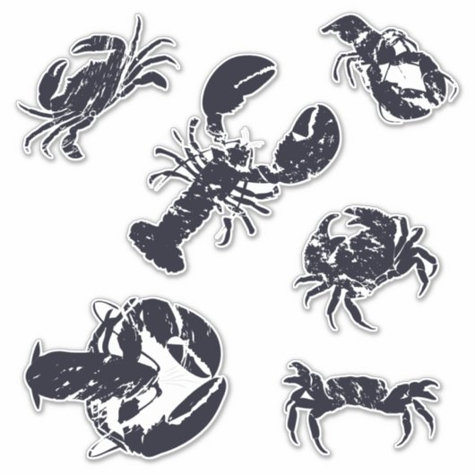 Crab Lobster Seafood Sticker (Voorkant)