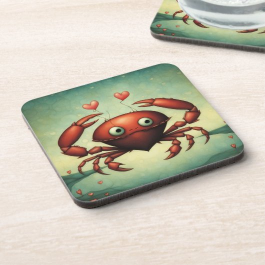 Crab Love Bier Onderzetter (Linkerzijde)