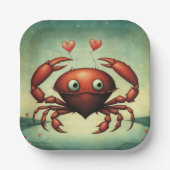 Crab Love Papieren Bordje (Voorkant)