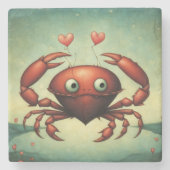 Crab Love Stenen Onderzetter (Voorkant)