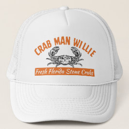 Crab Man Willie - Custom 47 kwaliteit snapbackhoed Trucker Pet