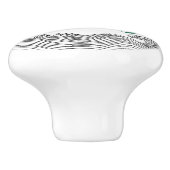 Crab Mandala Green Keramische Knop (Zijkant)