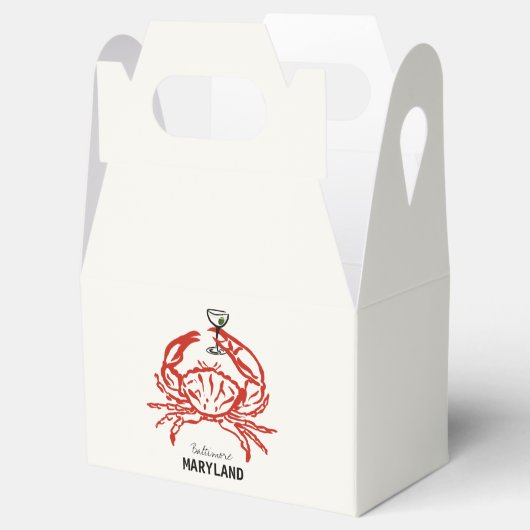Crab Maryland bruiloft Bedankdoosjes (Geopend)