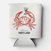 Crab Maryland bruiloft Blikjeskoeler (Voorkant)