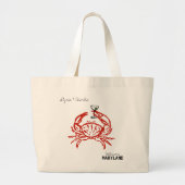Crab Maryland bruiloft Grote Tote Bag (Voorkant)