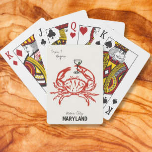 Crab Maryland bruiloft Pokerkaarten