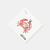 Crab Maryland bruiloft Servet (Hoek)