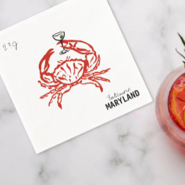 Crab Maryland bruiloft Servet
